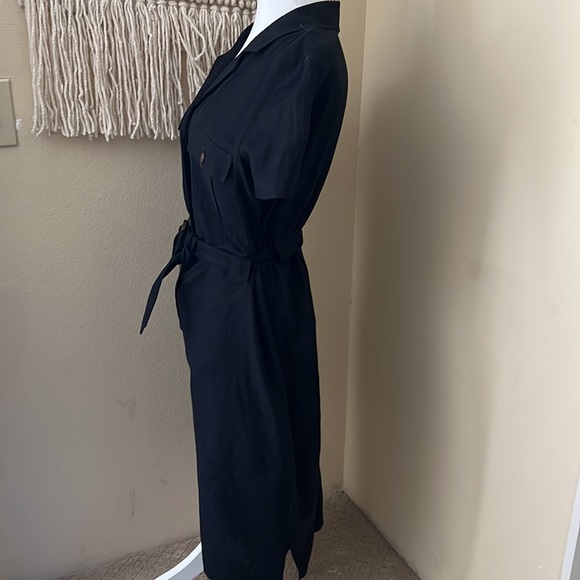 Talbots linen black dress sz 12 - Picture 4 of 8